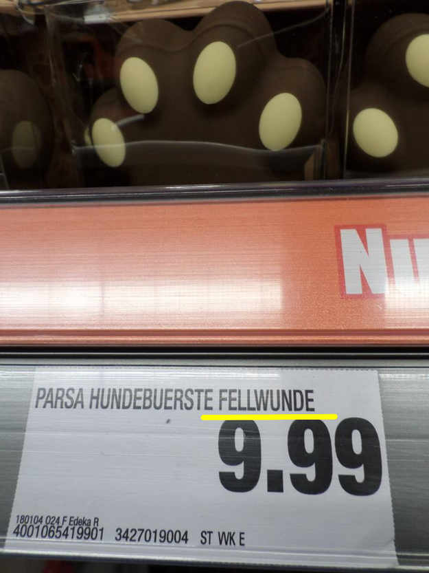 Als es bei Edeka ganz besonders zarte Hunde-Bürsten gab: