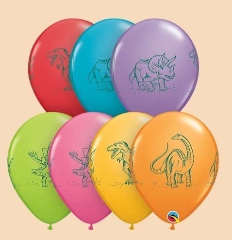 Promising review: "The dinosaur print on these balloons showed up beautifully. We received many positive comments from guests at our son's 4th birthday party and he absolutely loved them. They lasted at least 12 hours before starting to 'sink' a little." —Mama of ThreeGet a set of 10 from Amazon for $6.49 or Walmart for $7.69.
