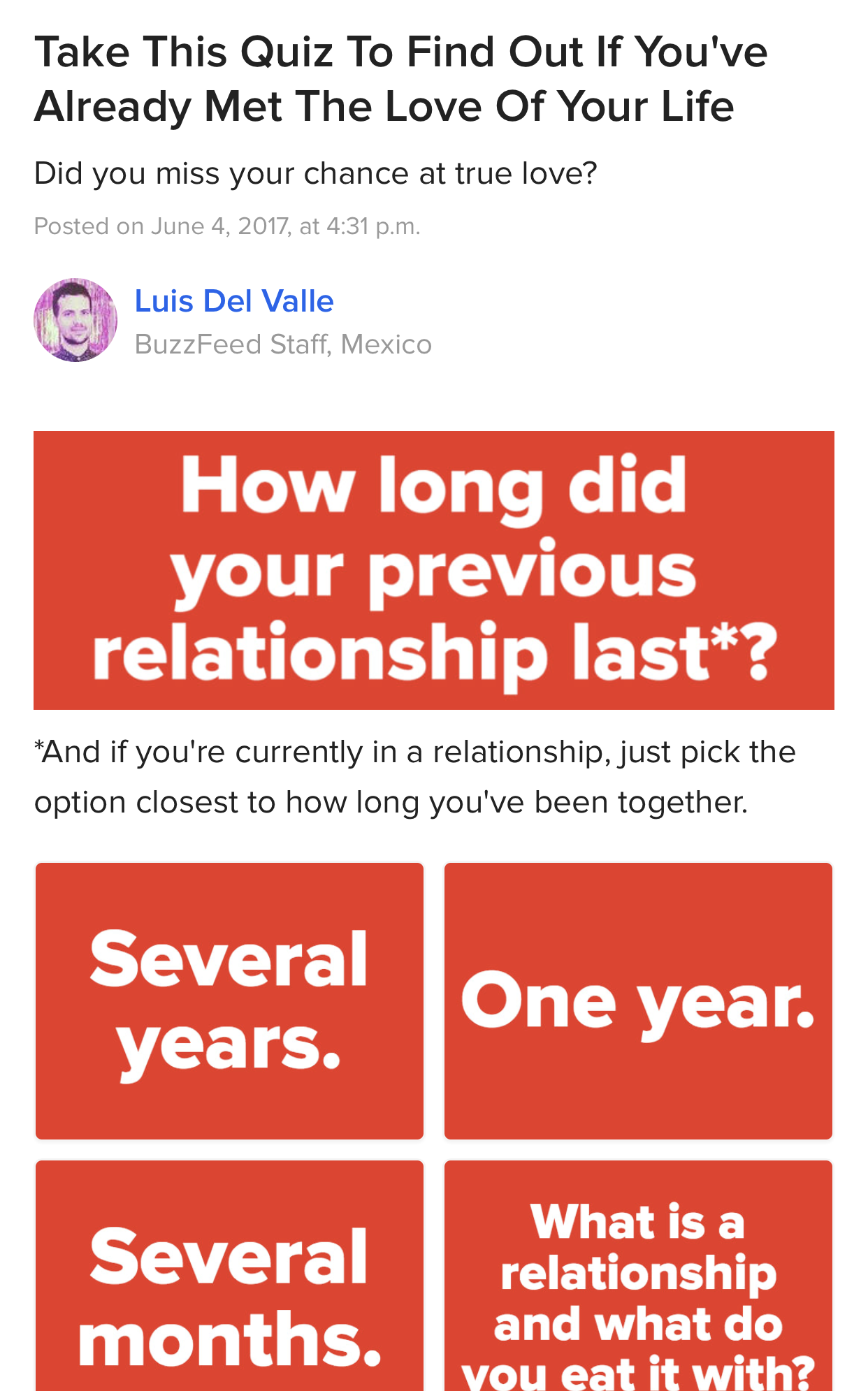 Love quiz buzzfeed