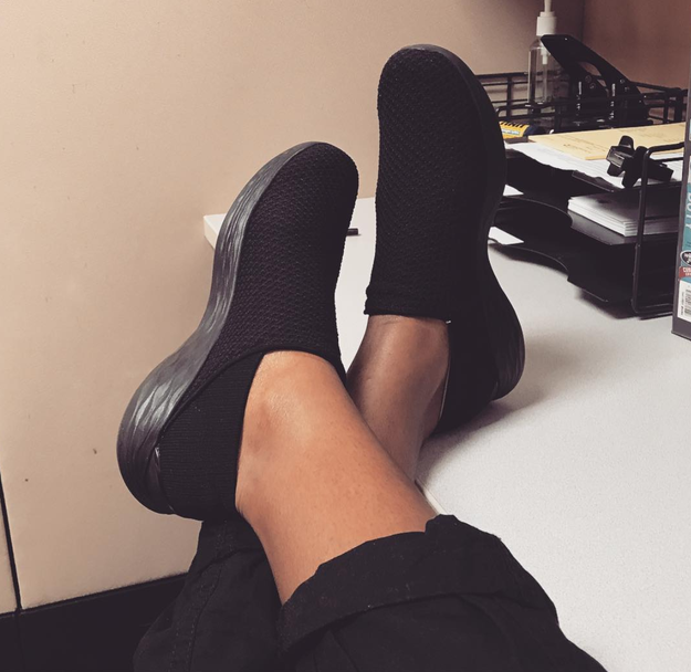 But then being able to wear the comfiest slip-on shoes everywhere.