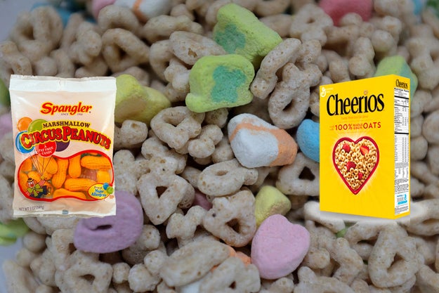 The idea for Lucky Charms came when General Mills employee John Holahan put pieces of circus peanuts in his Cheerios, discovering a special marshmallow + cereal combination.