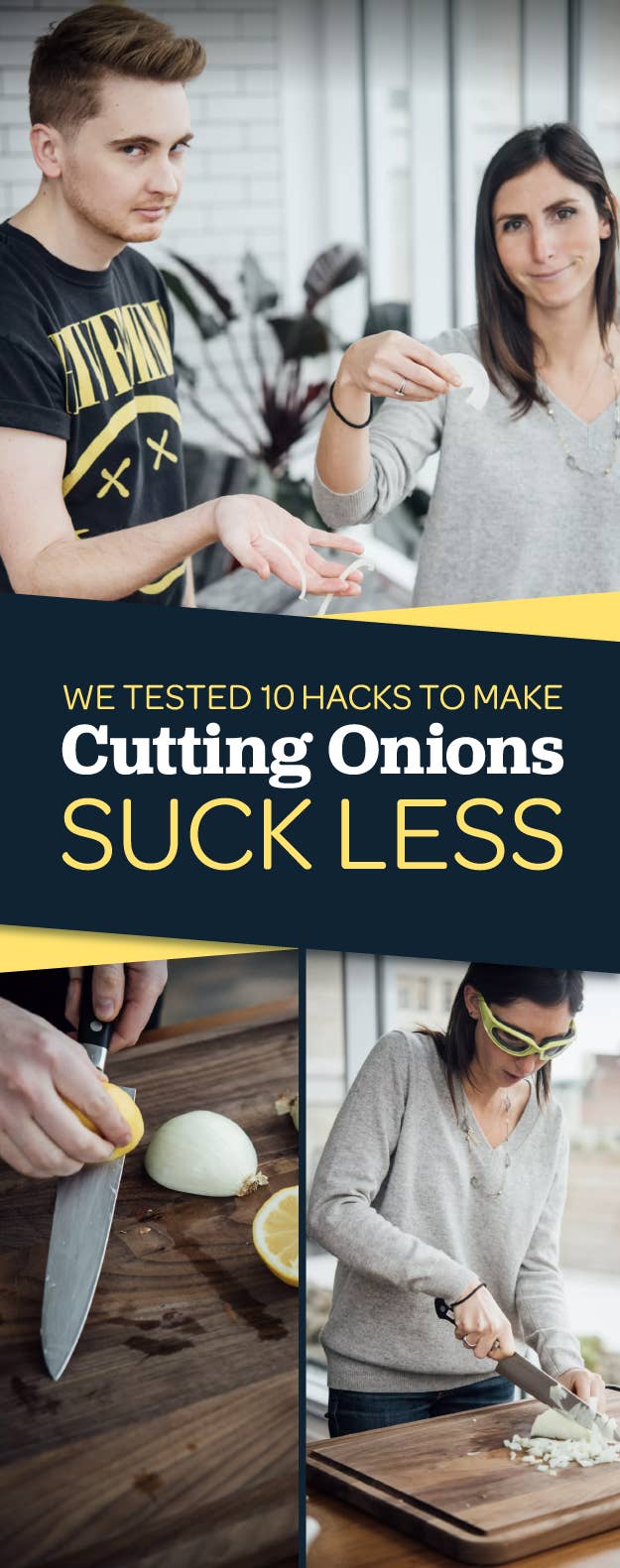 Onion cutting glasses against tear tearing