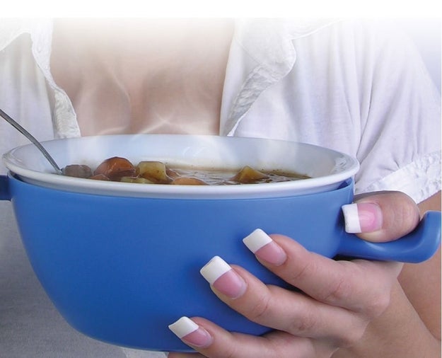 A microwave-safe bowl you can take out immediately with your bare hands without scorching yourself.