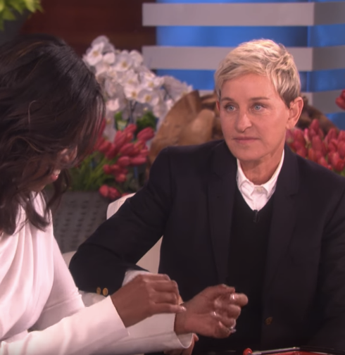 Please look at Ellen's reaction. I'm dead.