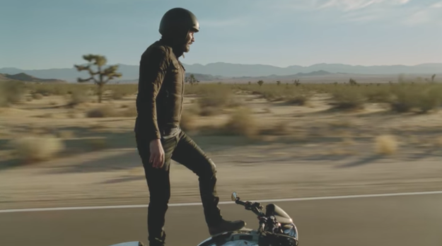 Keanu Reeves starred in a Squarespace commercial, where he kinda just stood on a bike: