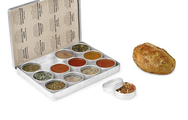 A potato seasoning set with 12 different ways to spice up your spuds.