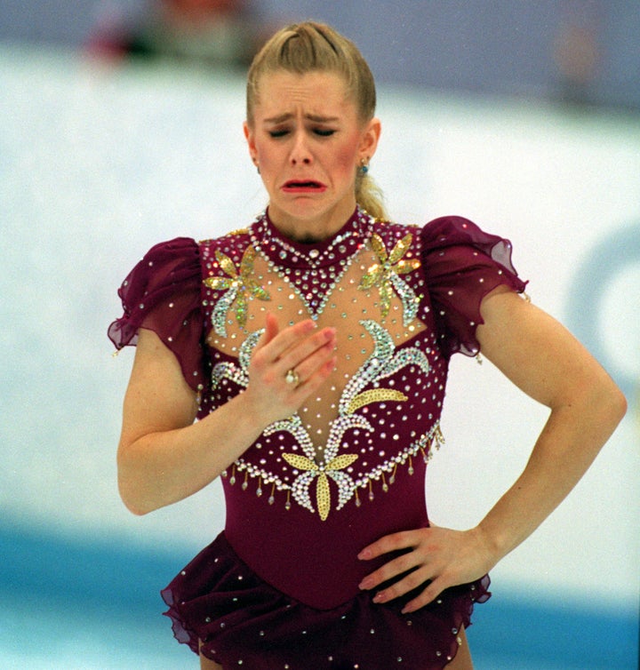 Tonya Harding of the USA gets emotional after a problem with her skate in 1994.