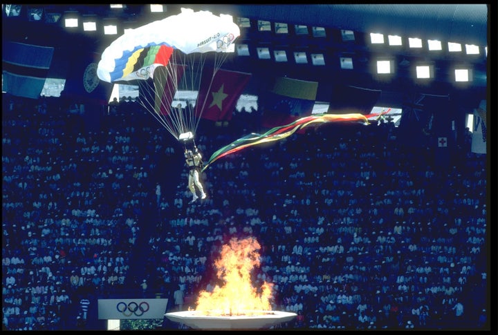 An extreme entrance to the 1988 Summer Olympics in Seoul.