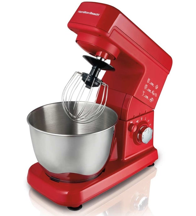 A three-quart stand mixer with three separate attachments that's counter-friendly and perfect for smaller households.