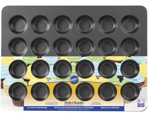 A 22-inch baking pan that can make 24 cupcakes in one shot.