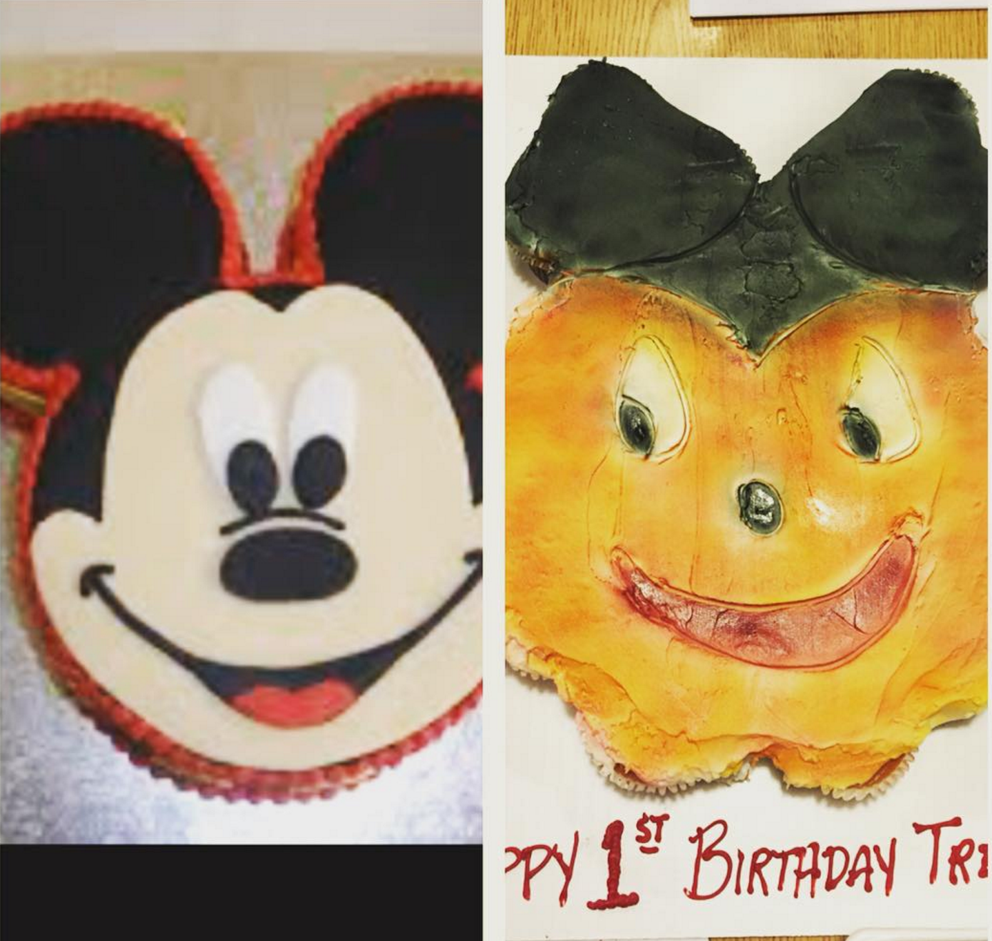 scary mickey cake