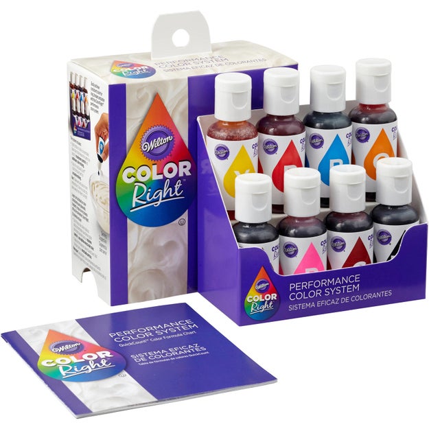 A system of eight vibrant food colorings to create the perfect shade for cakes with very little effort.