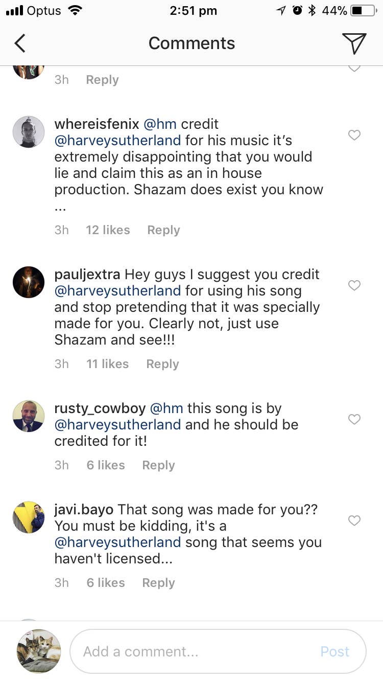 This Musician Slammed H Amp M For Using His Track On Instagram Without Permission