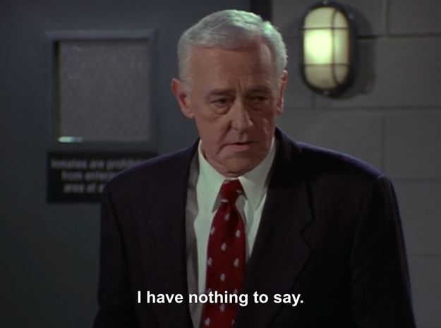 When he secretly goes to the parole hearing of the man who shot him: