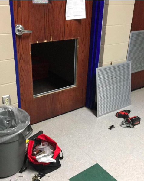 This teacher locked their keys in the classroom but found a way to get in: