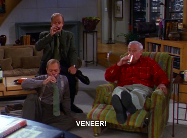 When he plays the Antiques Roadshow drinking game with the boys: