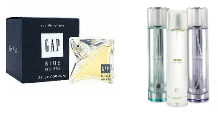 A collection of Gap scents