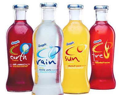 Photo of Earth, Rain, Sun, and Fire flavored Snapple Elements