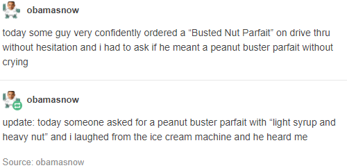 The people who just wanted a parfait: