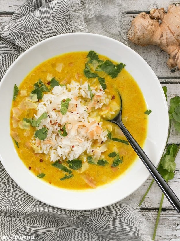 Golden Coconut Lentil Soup