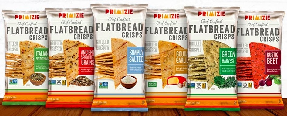 Primizie launches two new flavors. The new Rustic Beet flavor marries the anti-oxidant rich properties of red beets with the hearty, earthy flavor of sprouted grains. The second new flavor to hit the market is the Green Harvest Flatbread Crisps, which incorporate a base of the already popular Ancient Grains flavor with the best and healthiest “greens” including kale, broccoli and spinach, making for a guilt-free flatbread.