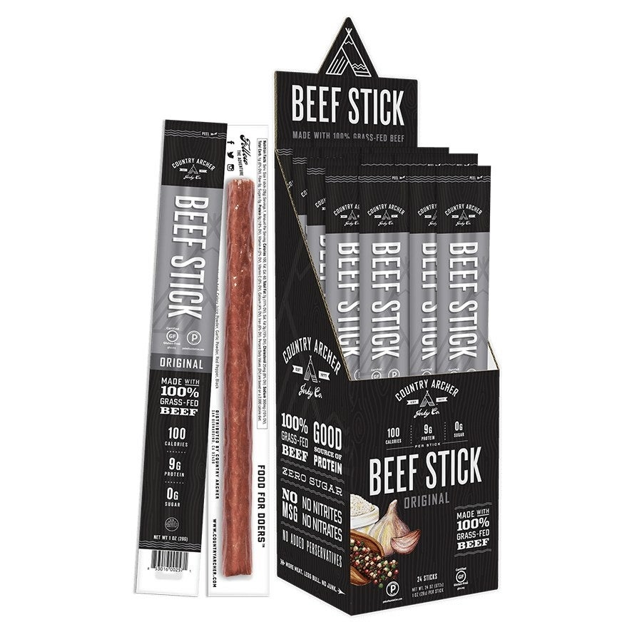 These tantalizing meat sticks from Country Archer features hearty grass-fed beef and turkey all wrapped into one paleo-friendly, snackable meat stick that’s gluten-free and full of 9g of protein.