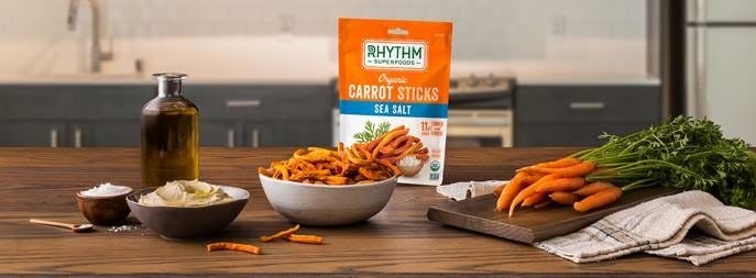 The leading brand in superfood snacking is back and better than ever with the launch of the new dehydrated Carrot Sticks that are perfectly crisped, flavorful and loaded with fiber, potassium and vitamin A in flavors such as Naked, Sea Salt and Ranch.