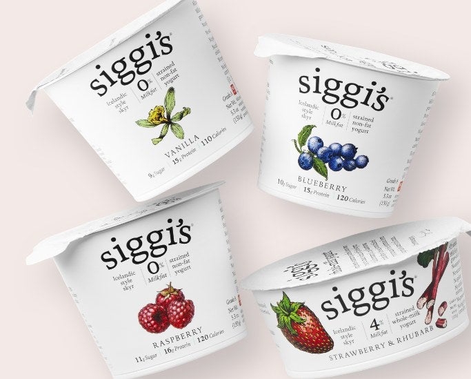 Siggi's delivers trending, Icelandic-style skyr yogurt with simple, real ingredients and less sugar added than the rest. They are available in drinkables or snack-sized yogurts.
