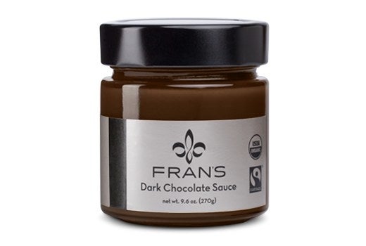 Fran, one of the first to introduce American chocolate salted caramels as we now know them, launches reformulated and improved recipes for two of her dessert sauces: a slow-cooked, buttery caramel sauce and a smooth dark chocolate sauce. Both sauces are now certified organic and fair trade and feature even higher quality ingredients than before.