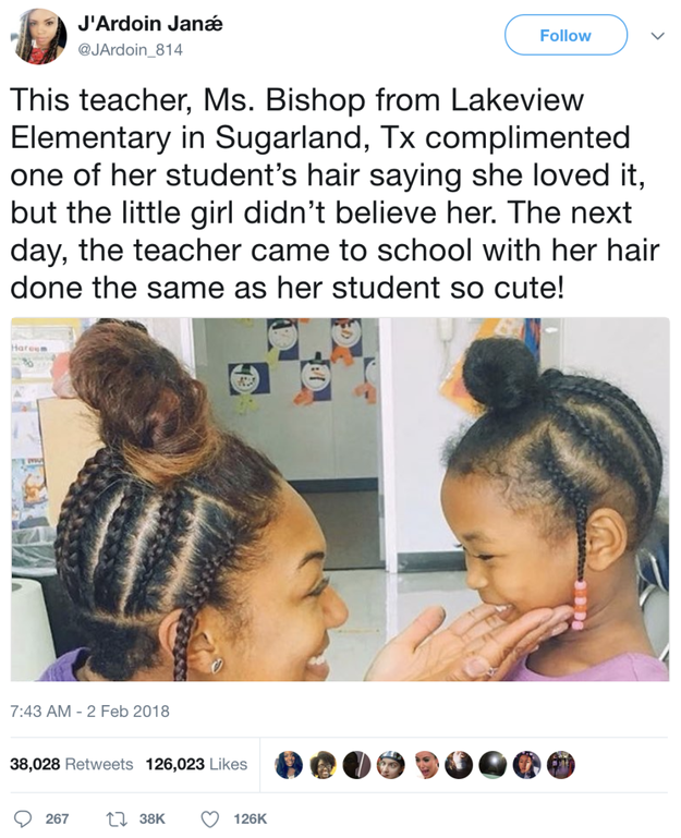 Twitter user J'Ardoin Janǽ recently discovered what Leigha had done and shared the heartwarming story in a tweet that's already been liked more than 125,000 times.