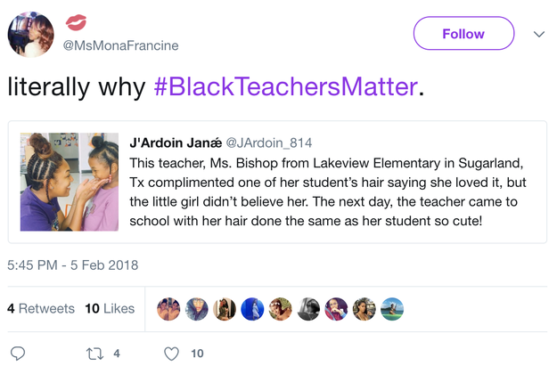 The story also served as a great reminder of why representation matters in the classroom.