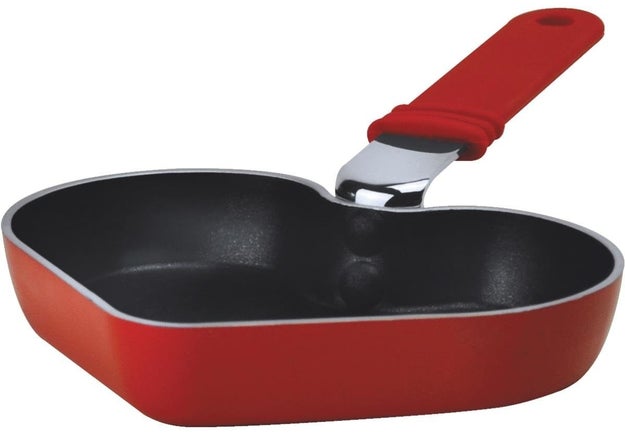 A six-inch frying pan made from PFOA-free aluminum for non-toxic even heating.