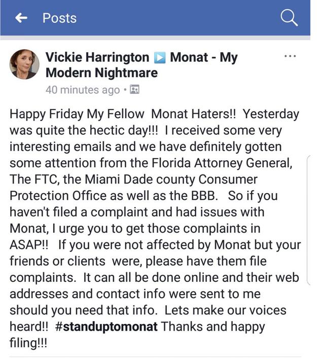 In the lawsuit, Monat says its products have "passed all clinical safety tests to which they have been subjected," adding, "Monat has seen no bona fide evidence that Monat's products cause scalp burns, sores, irritation, hair loss, or balding, as Harrington claims."