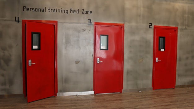 Personal training rooms where students practice in between classes.