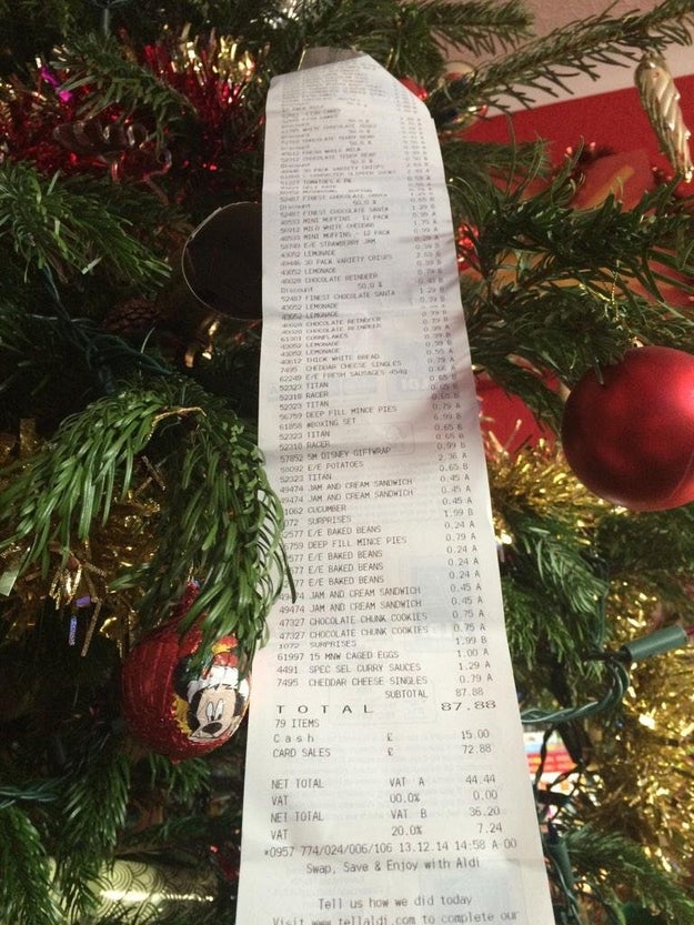 Your receipt after an Aldi haul: