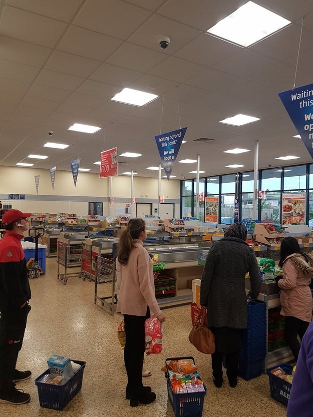 The line at the register since only like, two people work in the whole store: