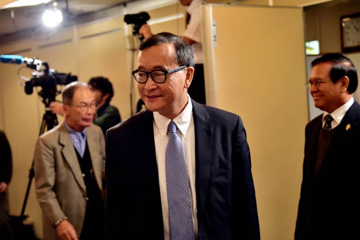 Former Cambodia National Rescue Party president Sam Rainsy in 2015