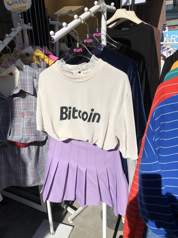 A shirt celebrating Bitcoin.