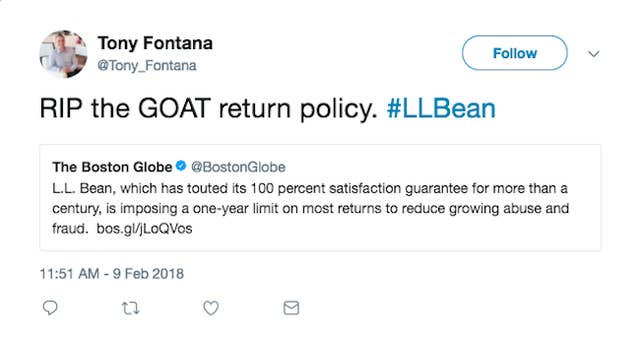 L.L. Bean Has Ended Its Lifetime Guarantee Policy And People ...