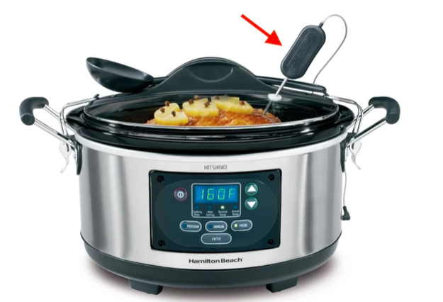 Tricks like fitting a probe thermometer through the hole in the lid of your slow cooker to know exactly when the meat is done...