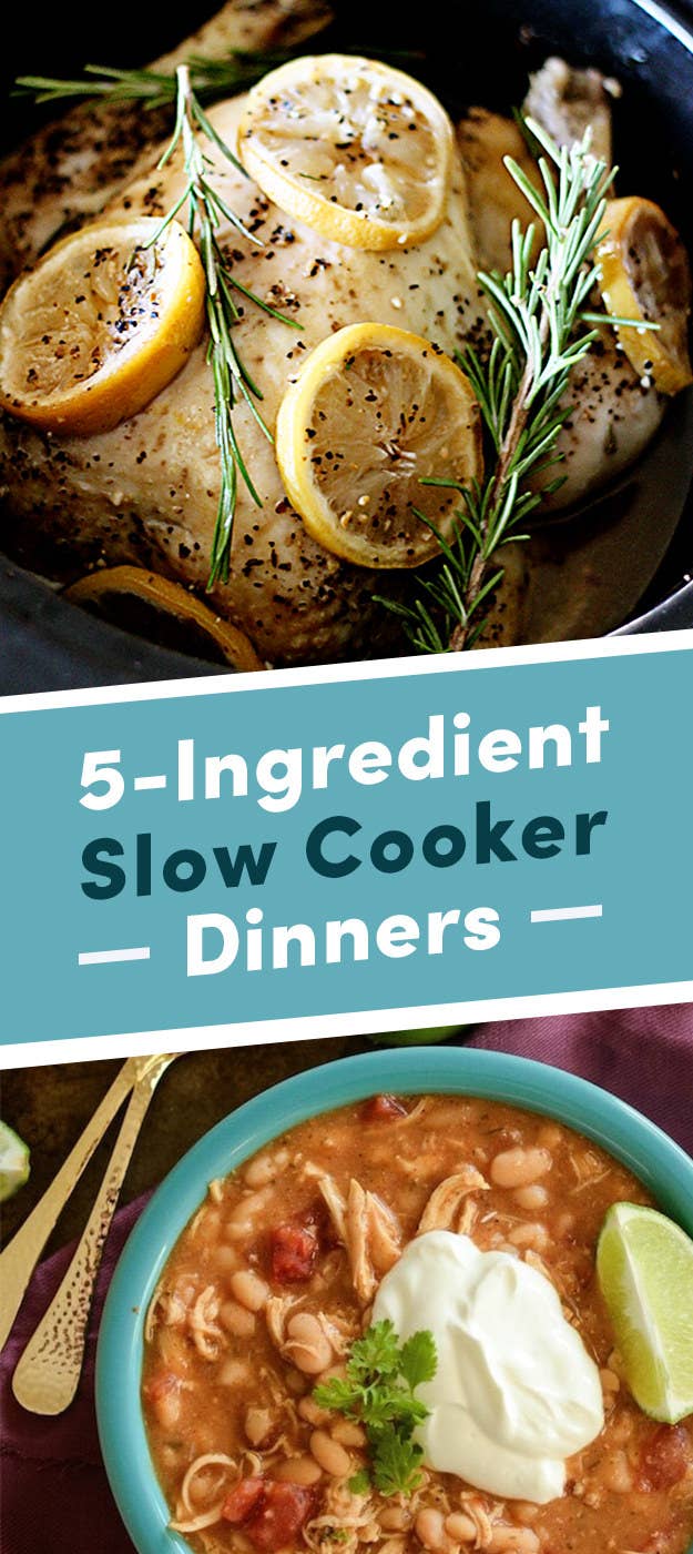 5-Ingredient Slow Cooker Suppers  Crockpot recipes slow cooker, Crockpot  dishes, Crockpot