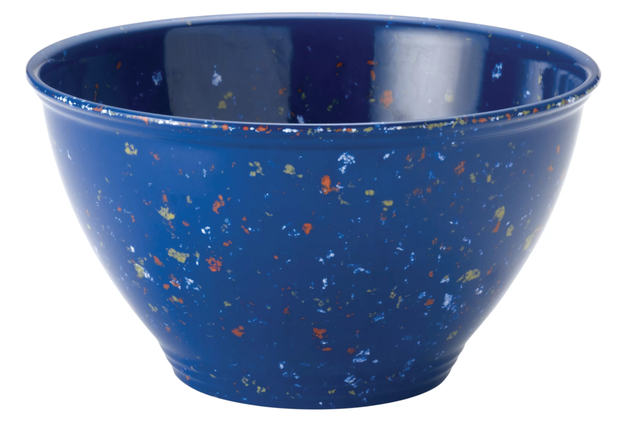 A four-quart prep bowl made of long-lasting melamine with a rubberized base to keep it from sliding around your countertop.
