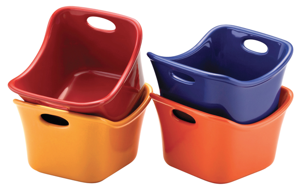 A set of shiny 10-ounce ramekins you can put in the oven up to 500°F.