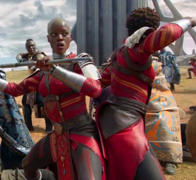 The Dora Milaje uniforms were designed to be modular, i.e. made from several pieces.