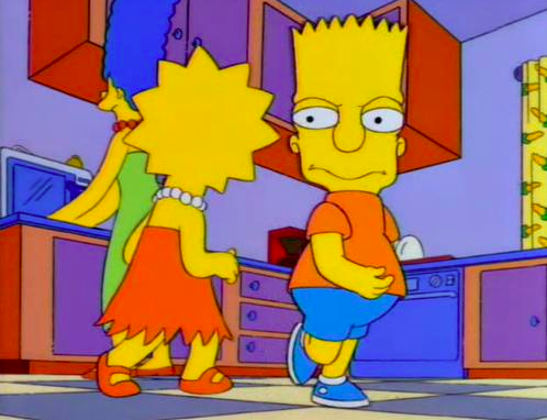 bart simpson orange shirt