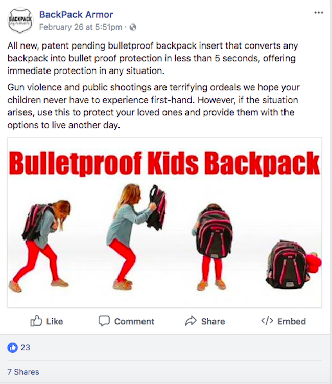 Bullet Proof Backpack Insert
