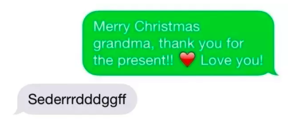 Text messages from grandparent that&#x27;s gibberish