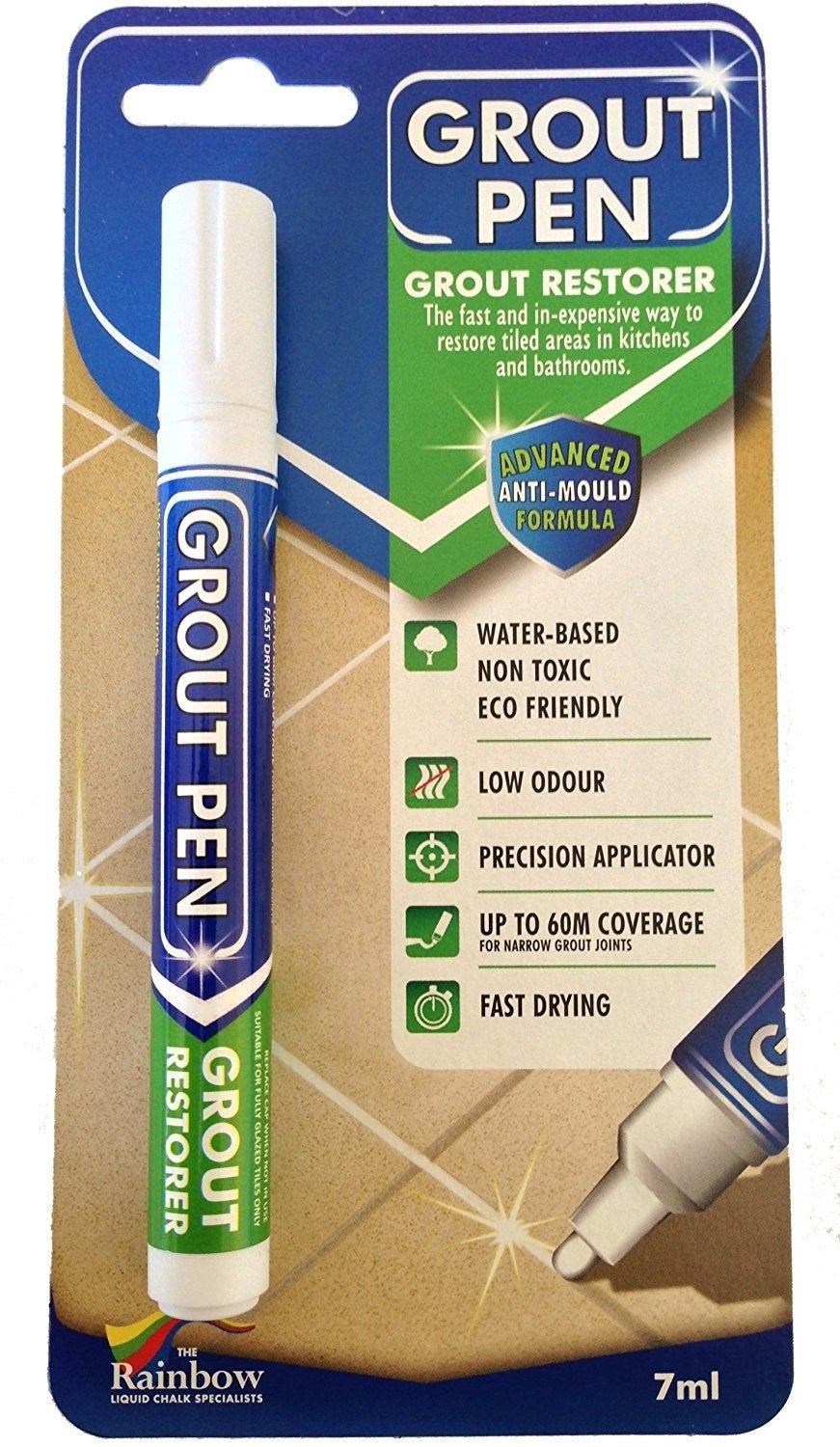 The grout pen successful  its packaging