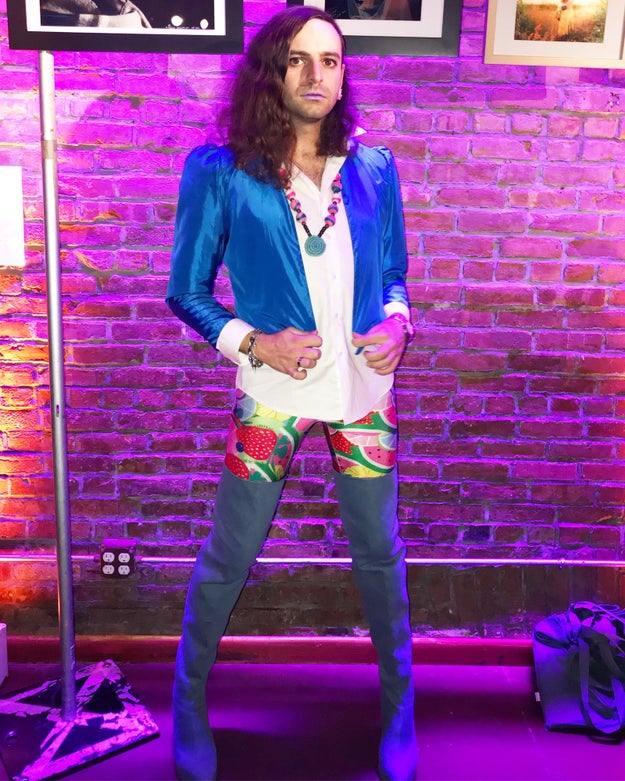 After my keynote speech, sporting a bold purple lip, swim trunks, and a bathrobe, I made my way to the hotel’s lazy river. That’s when I noticed the familiar eyes following me; the kids were back at it, blatantly staring at me to their heart’s content.