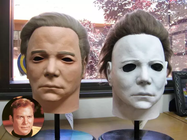 Michael Myers' mask in Halloween was a Captain Kirk mask painted white.
